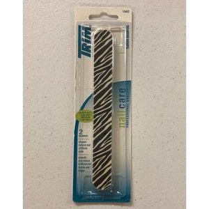Trim Salon Boards Nail Files Zebra Print 2 pack Heavy Duty & Medium Grit